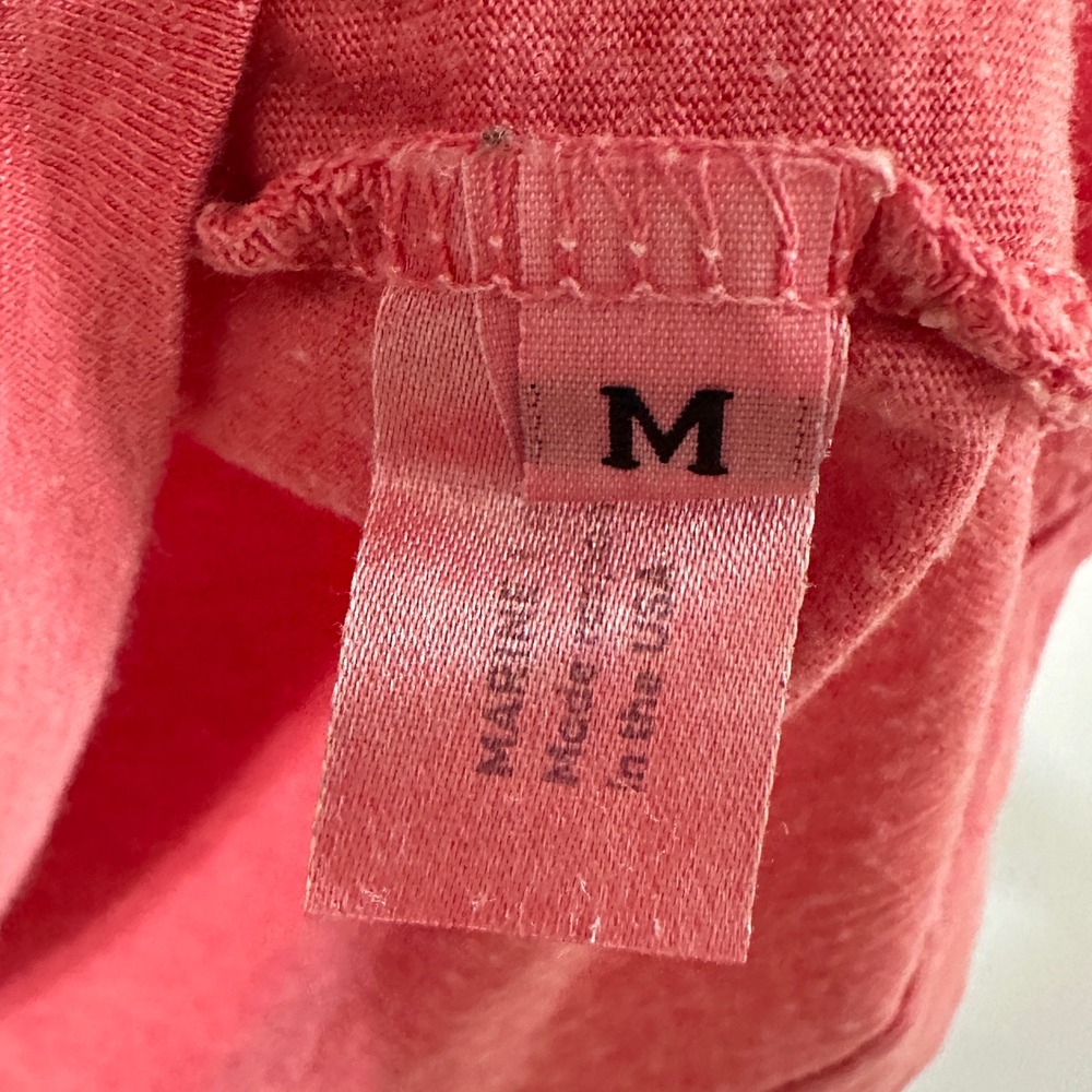 Marine Layer T-Shirt Womens Medium Red Short Sleeve Crew Neck Slub Knit Casual - Picture 5 of 8